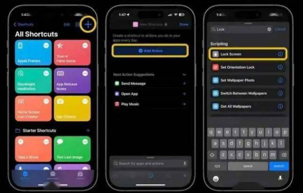 陵城苹果14锁屏维修店分享iPhone14升级iOS16.4后如何创建锁屏快捷方式 