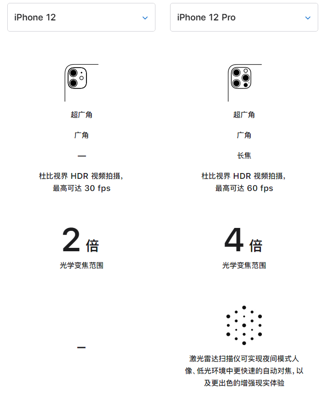 陵城苹果手机维修分享苹果 iPhone 12 与 iPhone 12 Pro 选哪款 